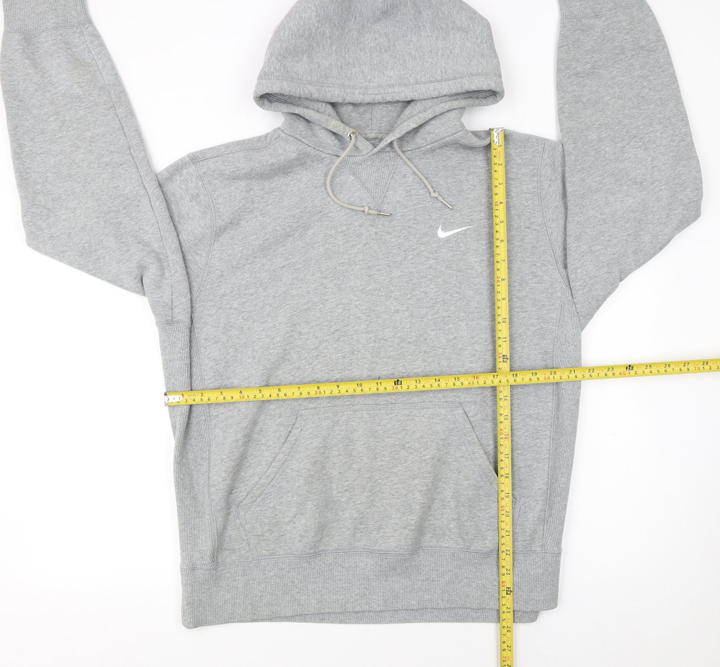 Nike Men's Grey Pullover Hoodie L Regular Fit Athletic Dept Logo
