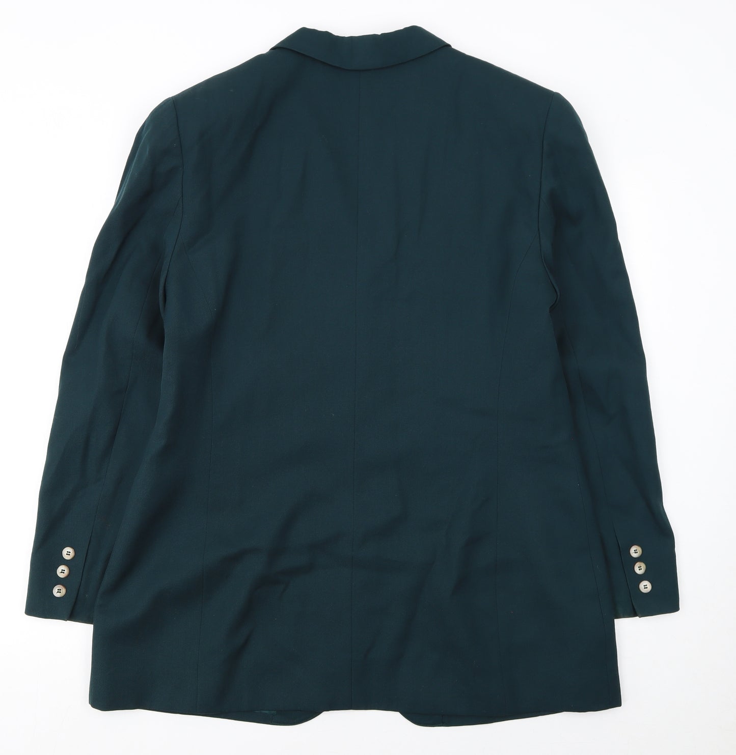 Liz Claiborne Women’s Green Wool Blazer Jacket Size 16 Classic Tailored