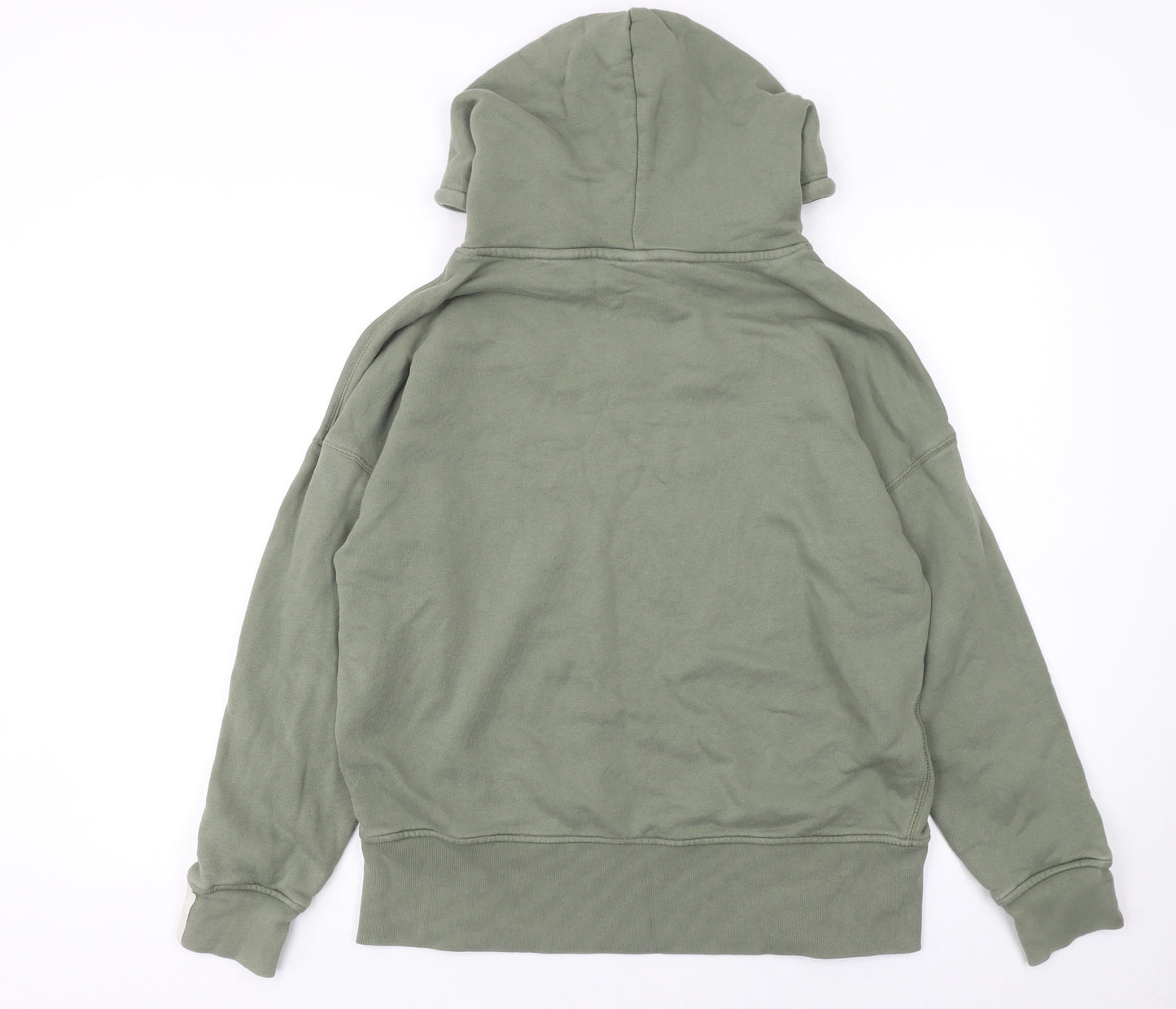 Adidas Women’s Green Hoodie Size 10 Cotton Blend Logo Trim