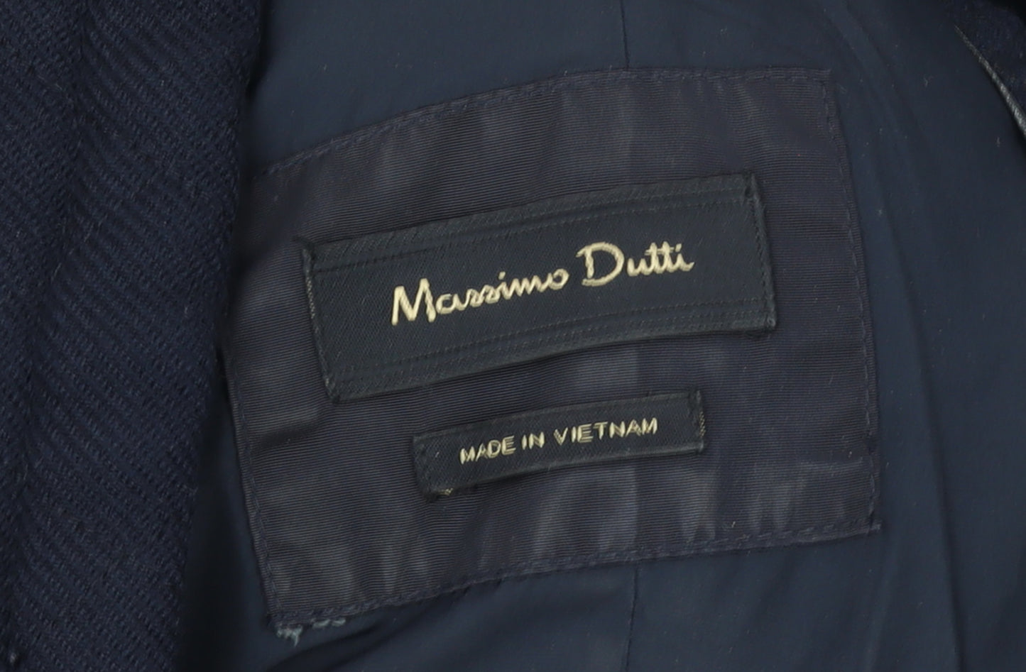 Massimo Dutti Women's Blue Wool Hooded Mid-Length Coat Size 10