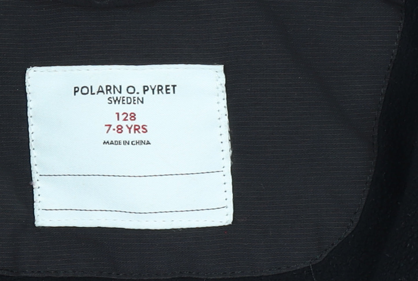 Polarn O. Pyret Girls Pink Black Waterproof Hooded Puffer Jacket 7-8 Years