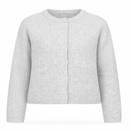 ASOS Women Grey Ribbed Crew Neck Long Sleeve Button Cardigan Size 14