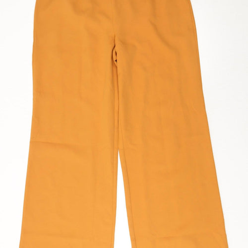 PrettyLittleThing Womens Brown Wide-Leg Trousers Size 14