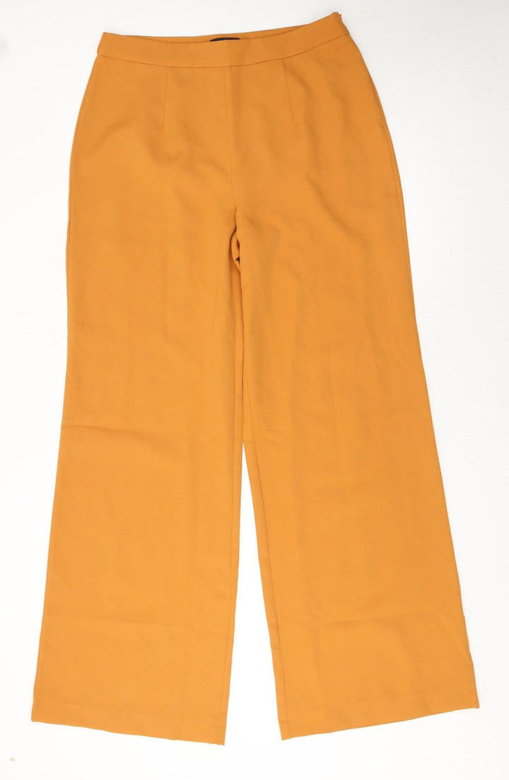 PrettyLittleThing Womens Brown Wide-Leg Trousers Size 14