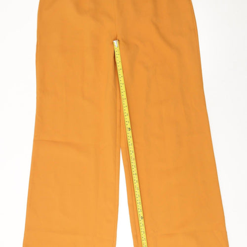 PrettyLittleThing Womens Brown Wide-Leg Trousers Size 14