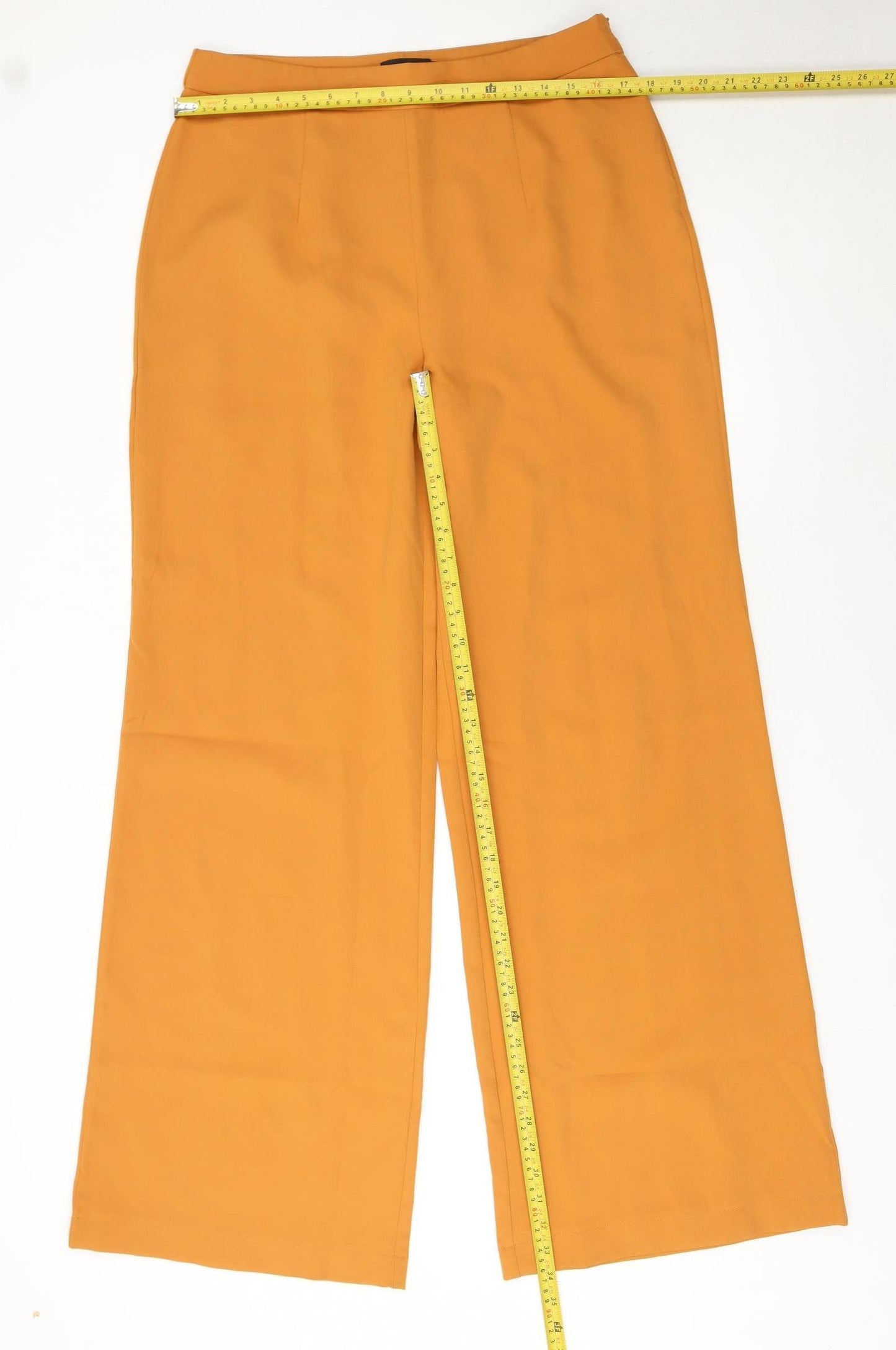PrettyLittleThing Womens Brown Wide-Leg Trousers Size 14