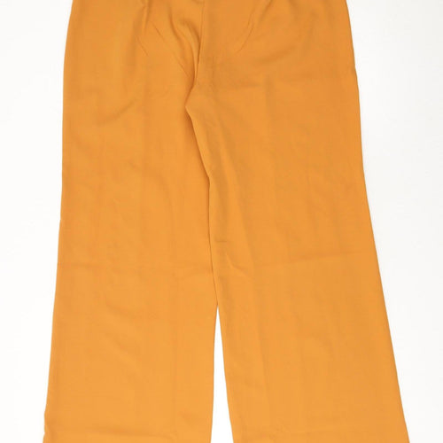 PrettyLittleThing Womens Brown Wide-Leg Trousers Size 14