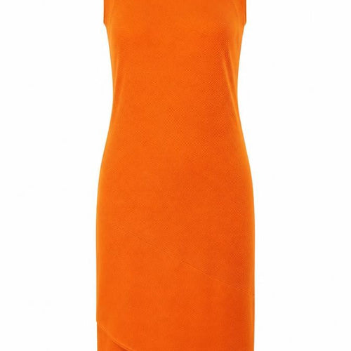Victor Alfaro Collective Women’s Orange Sleeveless Midi Bodycon Knit Dress Size L