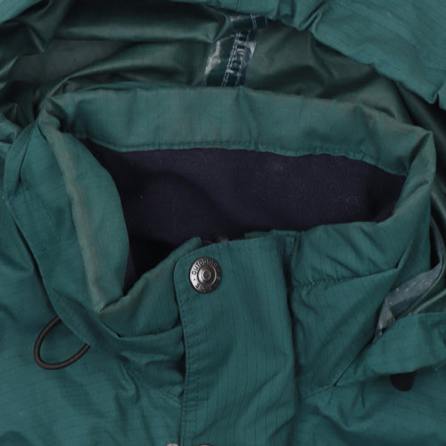 Outdoor Scene Men's Green Waterproof Hooded Jacket Size S