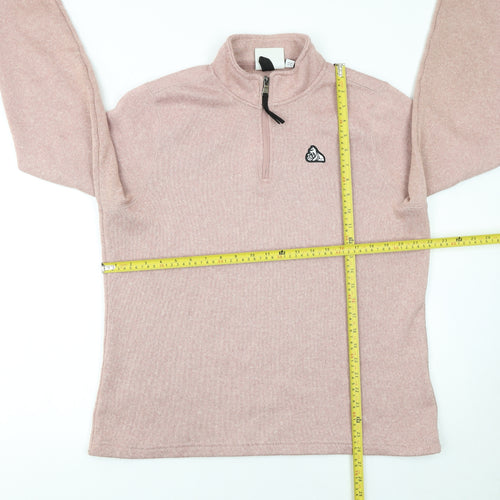 TOG24 Womens Pink 1/4 Zip Pullover Fleece Sweatshirt Size 16