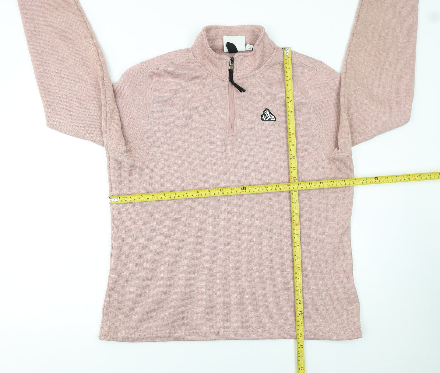TOG24 Womens Pink 1/4 Zip Pullover Fleece Sweatshirt Size 16