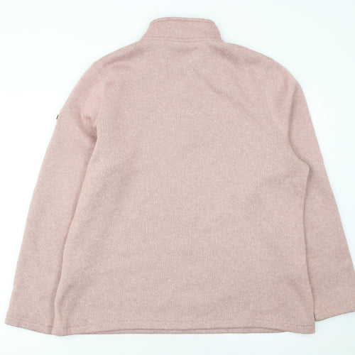 TOG24 Womens Pink 1/4 Zip Pullover Fleece Sweatshirt Size 16