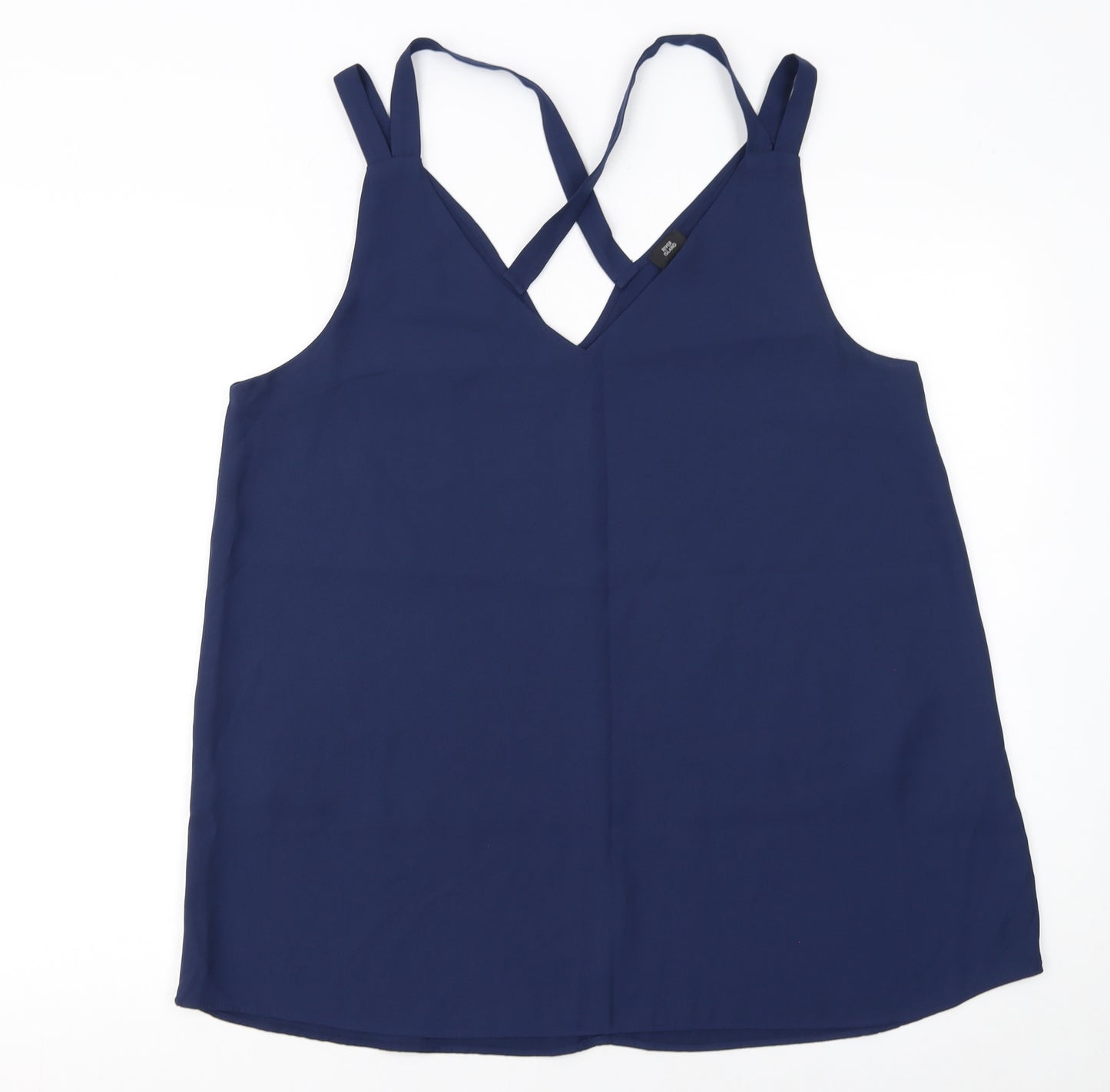 River Island Women's Blue Polyester Camisole Tank Top Size 16