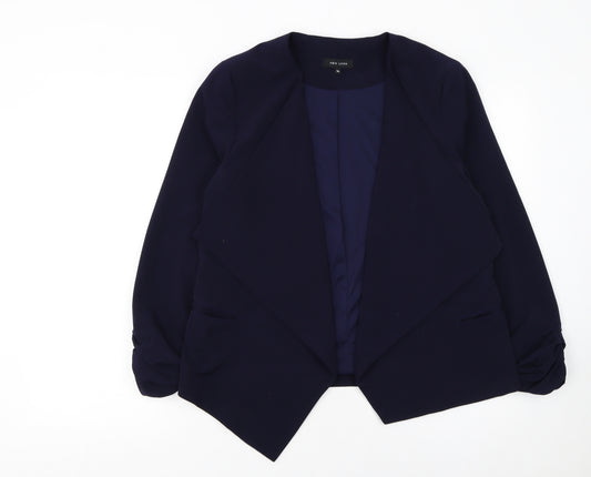 New Look Women's Blue Size 14 Regular Fit Shawl Blazer
