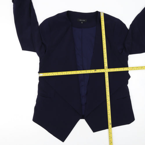 New Look Women's Blue Size 14 Regular Fit Shawl Blazer