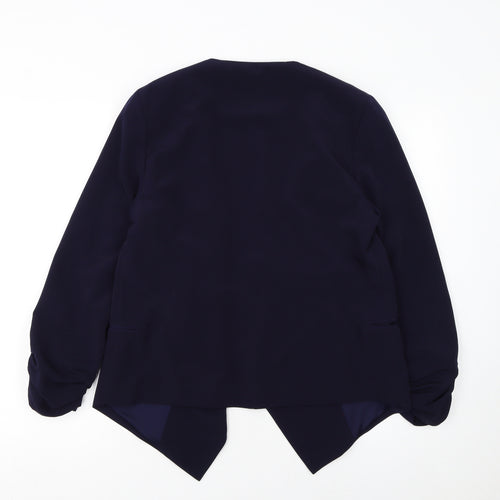 New Look Women's Blue Size 14 Regular Fit Shawl Blazer