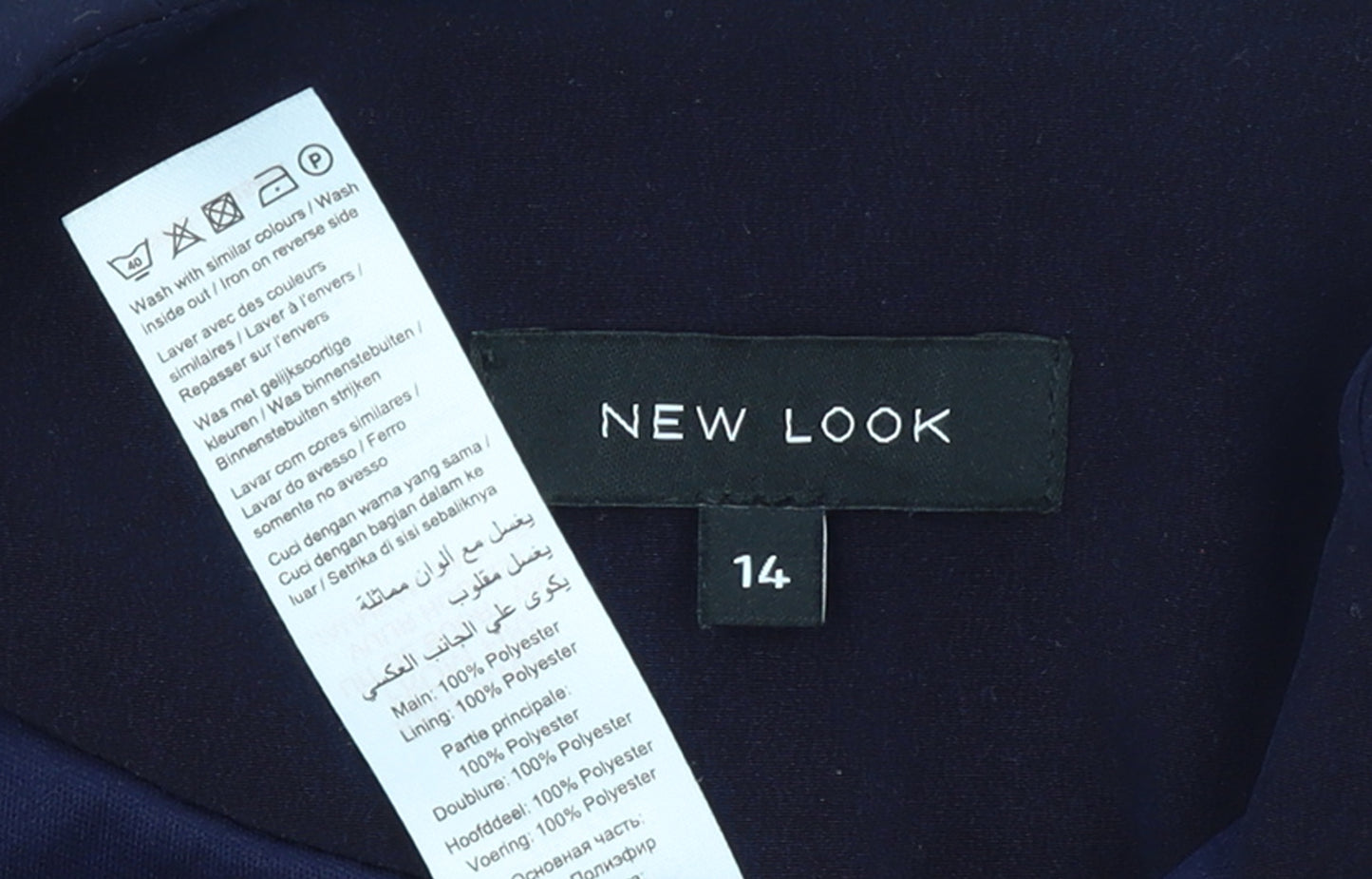 New Look Women's Blue Size 14 Regular Fit Shawl Blazer