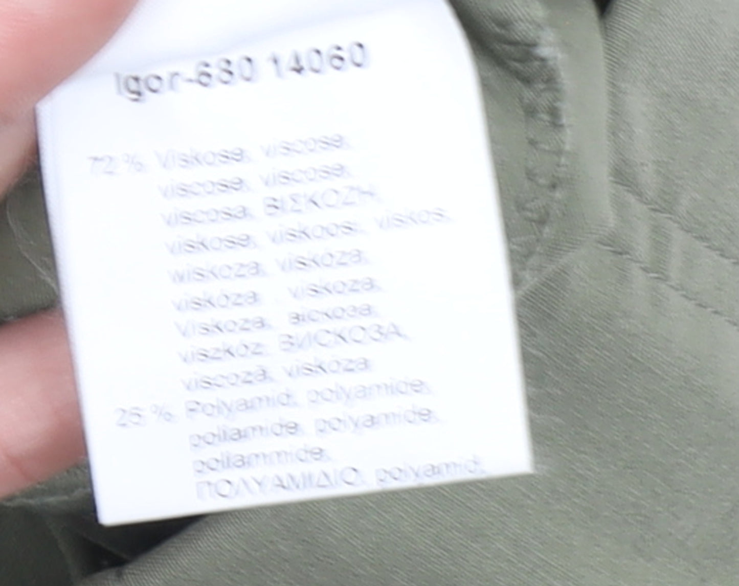 Stehmann Women's Green Viscose Stretch Straight Trousers Size 12