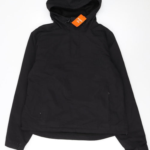 Superdry Men's Black Hooded Anorak Jacket Size S Waterproof Outdoor