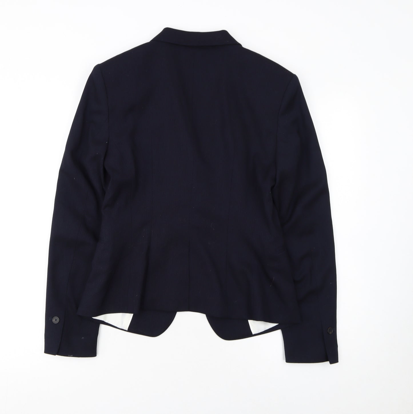 H&M Women Blue Regular Fit One-Button Blazer UK 10