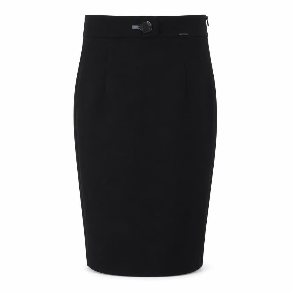Liu Jo Womens Black Pencil Skirt Size 16 Stretch Viscose Blend