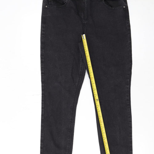 George Women’s Black Skinny Jeans UK 12 Short Denim Stretch