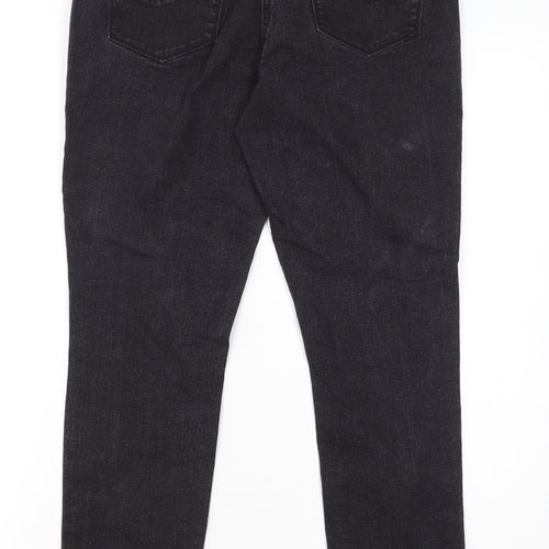 George Women’s Black Skinny Jeans UK 12 Short Denim Stretch