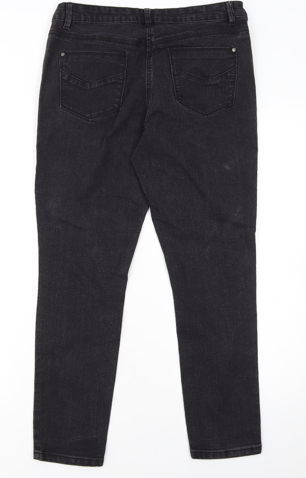 George Women’s Black Skinny Jeans UK 12 Short Denim Stretch