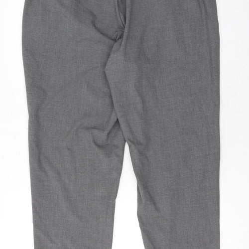 Savida Women's Grey Cropped Straight Trousers Size 16