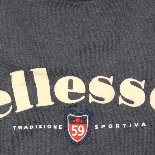 Ellesse Men's Blue Pullover Sweatshirt M Crew Neck Logo Sport