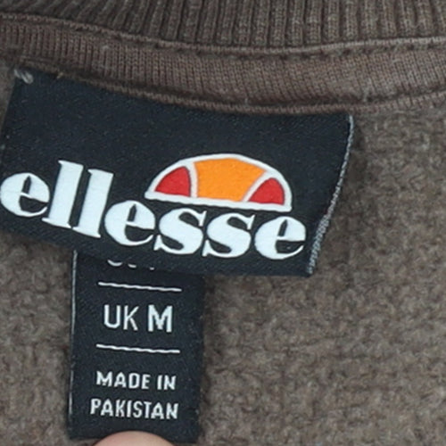 Ellesse Womens Brown Pullover Sweatshirt M Cotton Blend Logo
