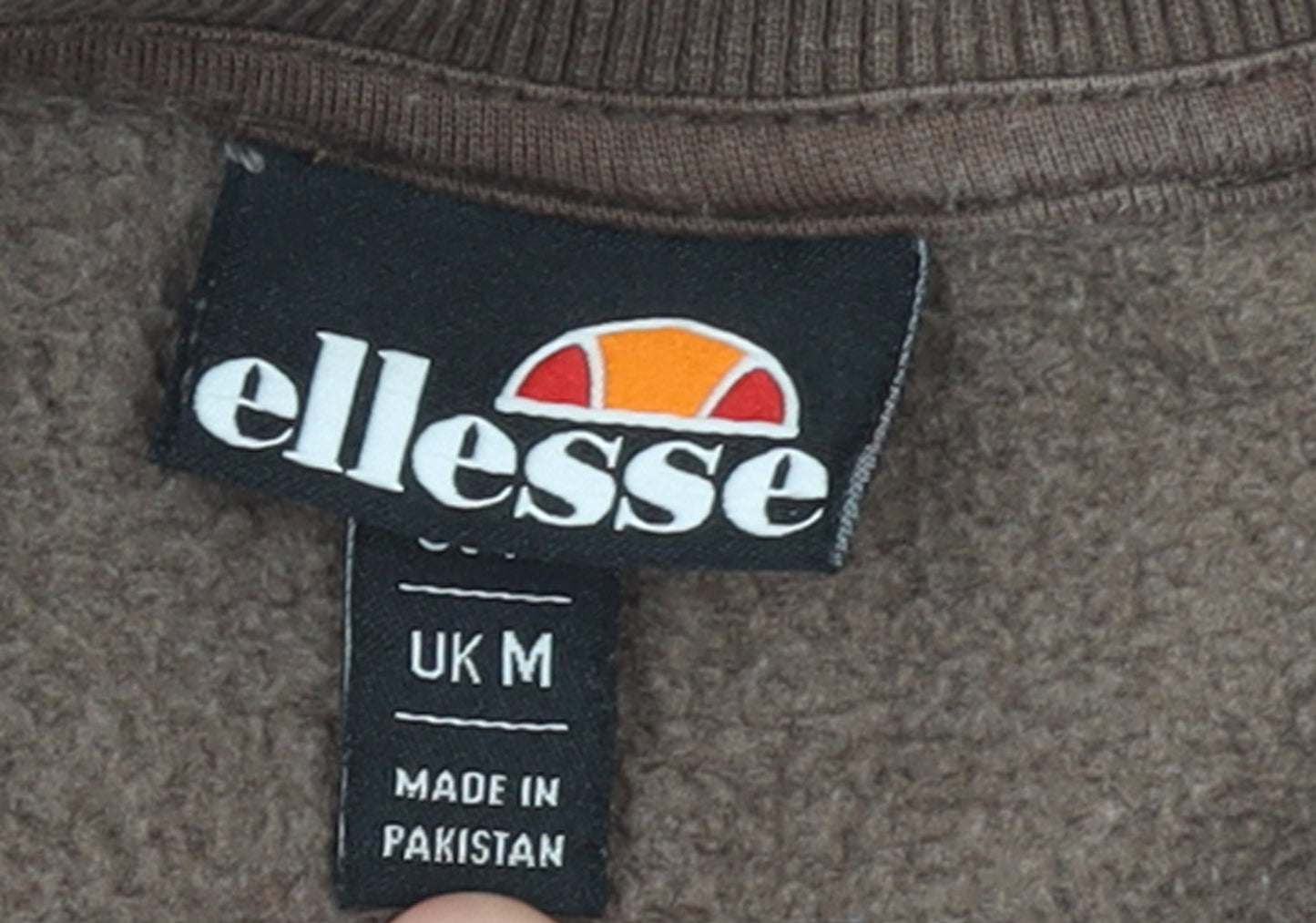 Ellesse Womens Brown Pullover Sweatshirt M Cotton Blend Logo