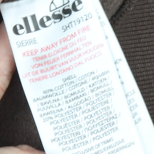 Ellesse Womens Brown Pullover Sweatshirt M Cotton Blend Logo
