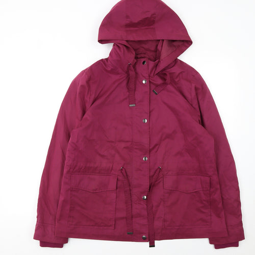 Tu Women’s Purple Hooded Parka Jacket Size 16 Polyester Blend