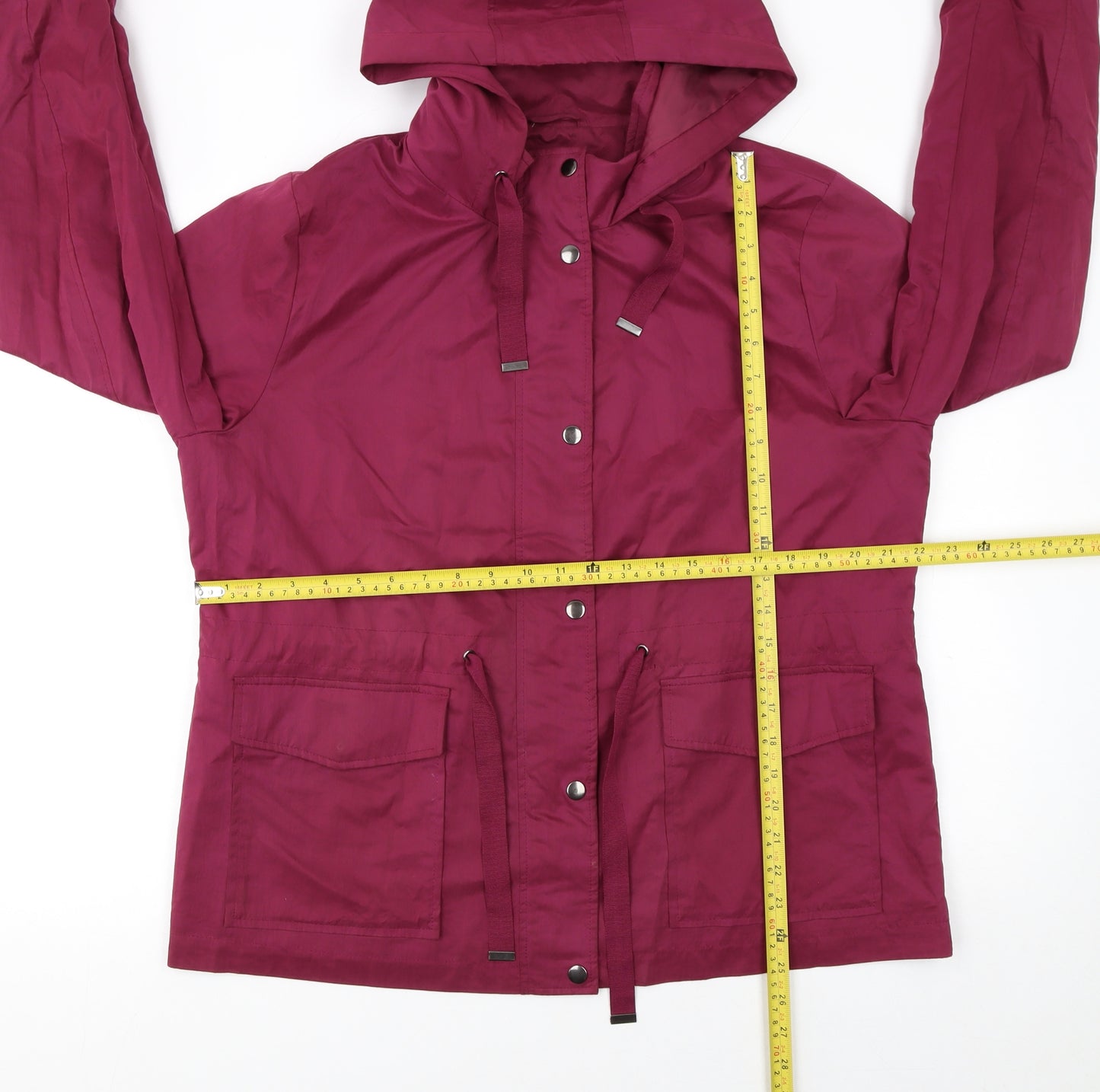 Tu Women’s Purple Hooded Parka Jacket Size 16 Polyester Blend