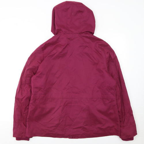 Tu Women’s Purple Hooded Parka Jacket Size 16 Polyester Blend