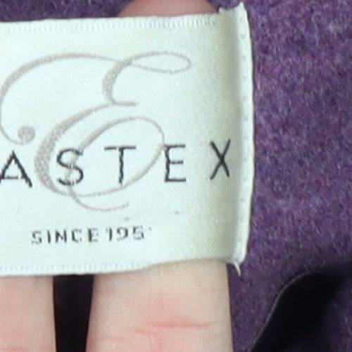 Eastex Women Purple Wool Blend Mid-Length Pea Coat Size 16
