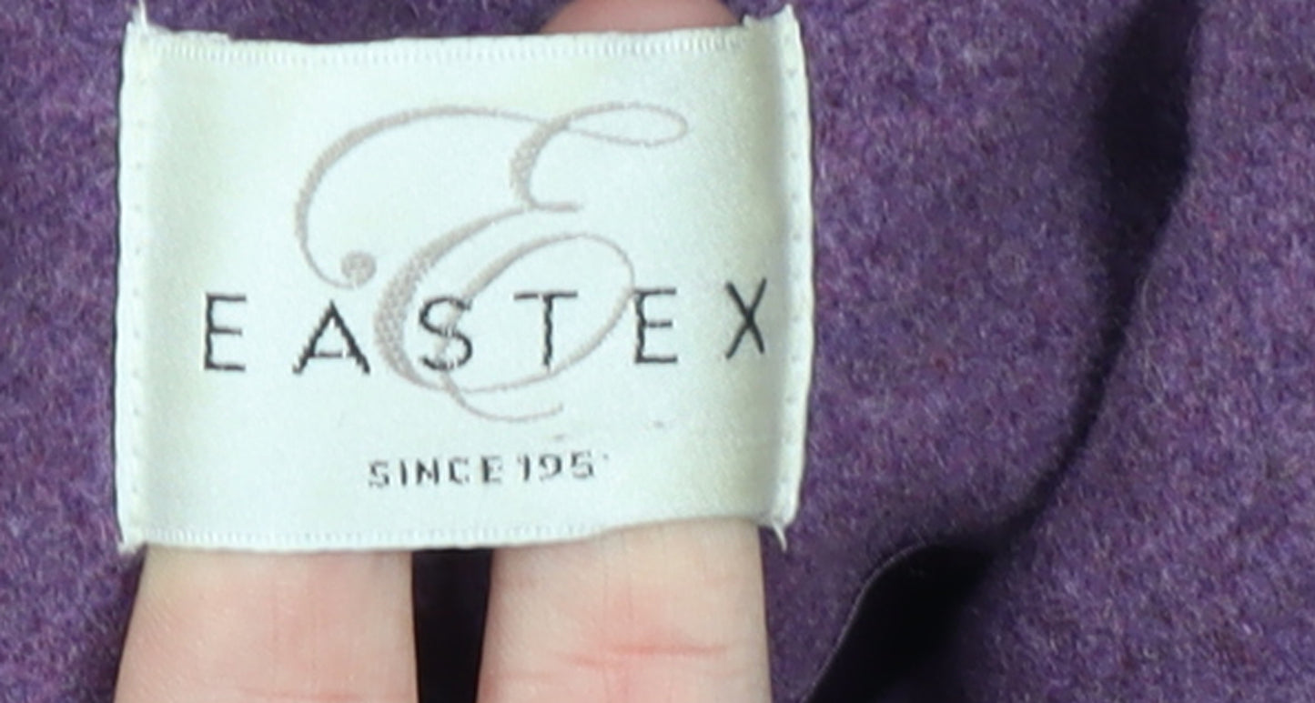 Eastex Women Purple Wool Blend Mid-Length Pea Coat Size 16