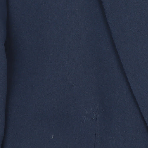 H&M Women's Blue Single-Breasted Blazer Size 14 Polyester Lined
