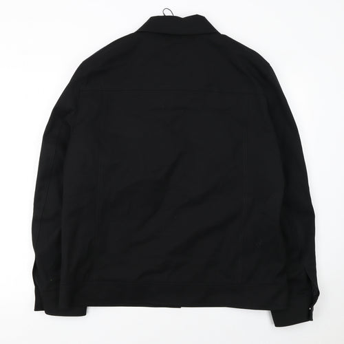Marks and Spencer Autograph Men's Black L Twill Wool Blend Button Jacket