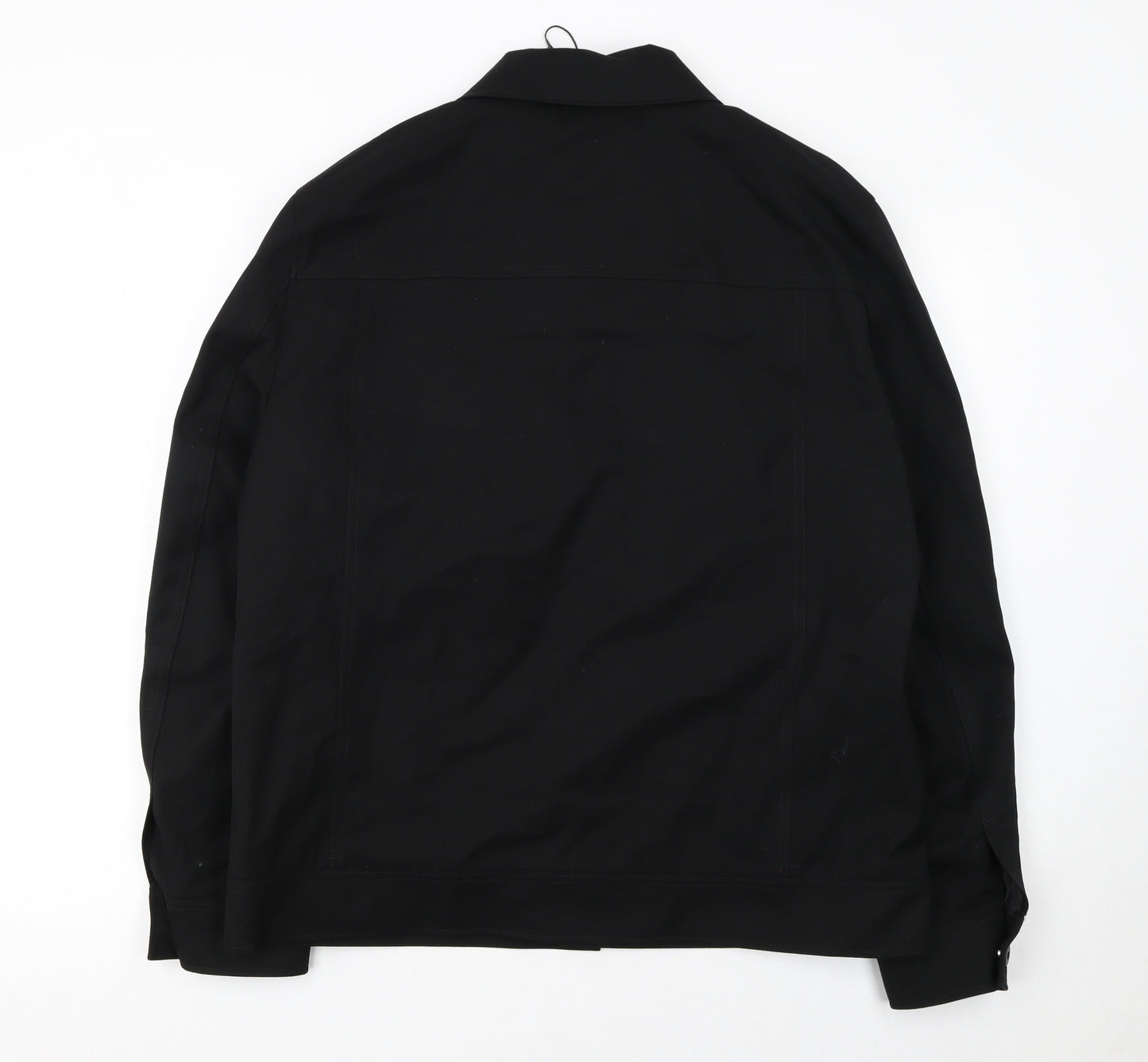 Marks and Spencer Autograph Men's Black L Twill Wool Blend Button Jacket