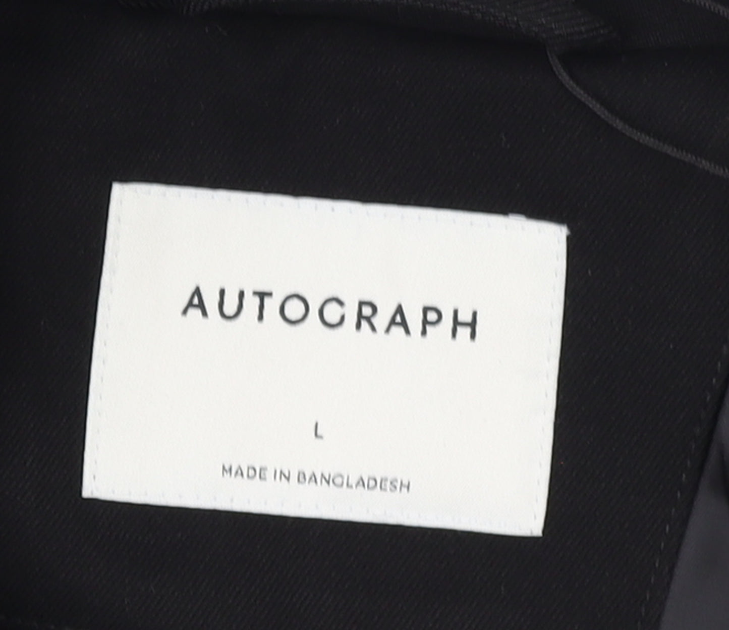 Marks and Spencer Autograph Men's Black L Twill Wool Blend Button Jacket