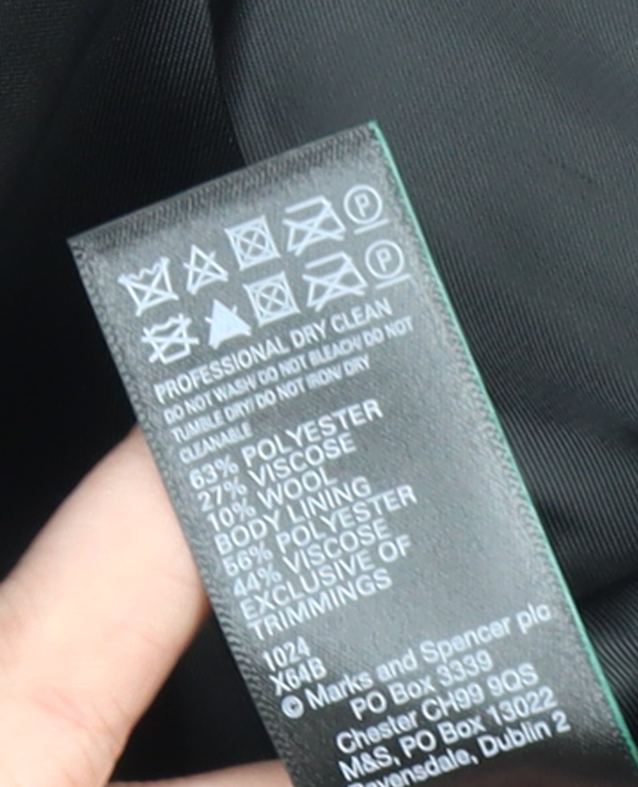 Marks and Spencer Autograph Men's Black L Twill Wool Blend Button Jacket