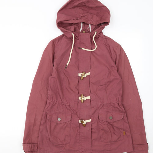 FatFace Women's Purple Hooded Toggle Jacket Size 8 Cotton Blend