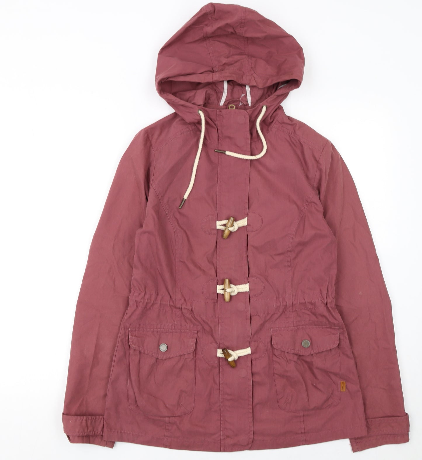 FatFace Women's Purple Hooded Toggle Jacket Size 8 Cotton Blend