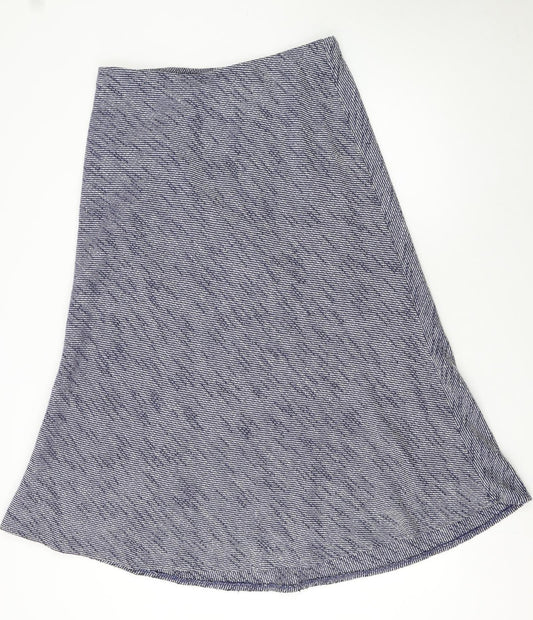 Marks and Spencer Women's Blue A-Line Knee Length Skirt Size 14