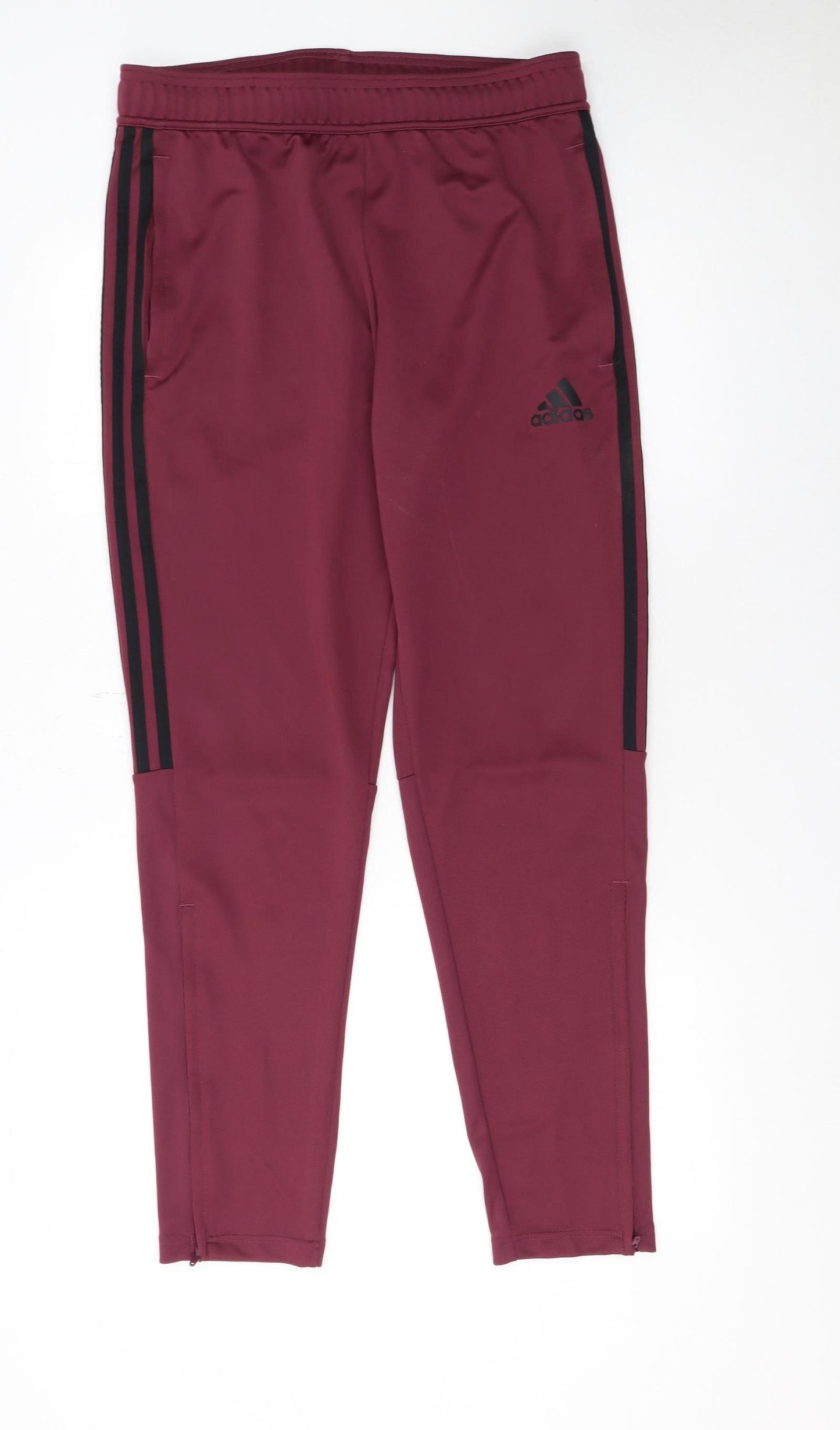 Adidas Men's Red Slim Fit Track Pants Medium Activewear Tapered
