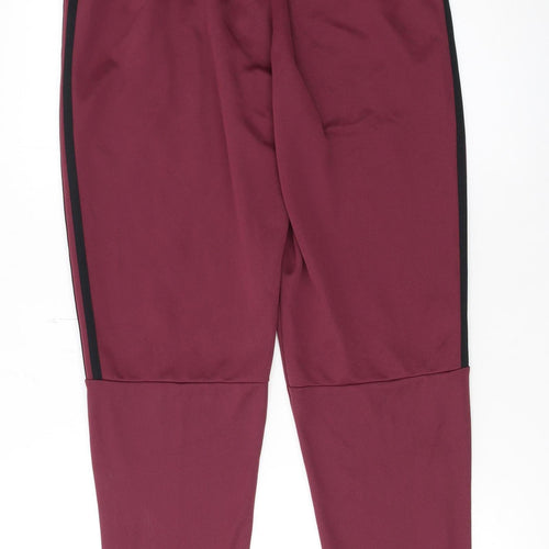 Adidas Men's Red Slim Fit Track Pants Medium Activewear Tapered