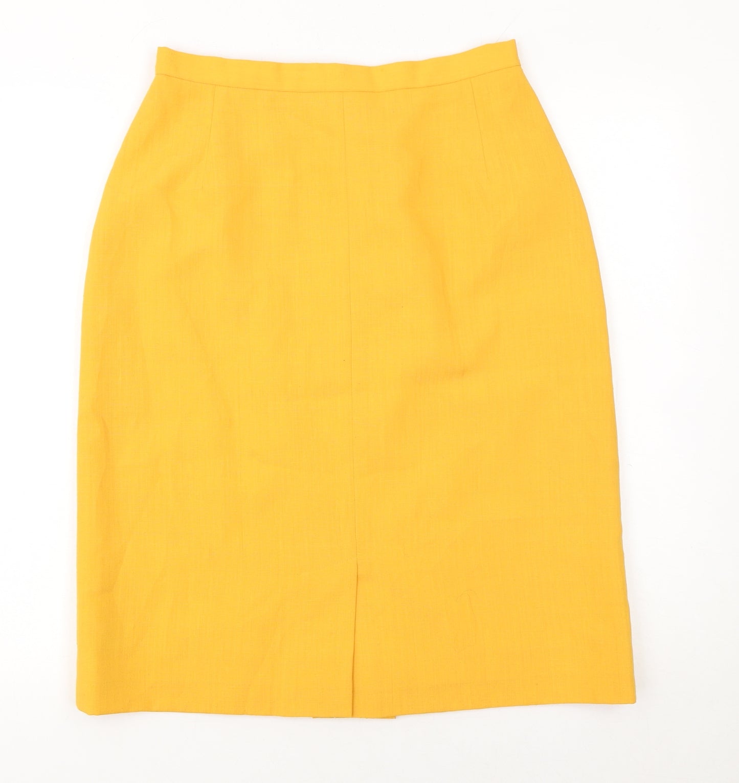 Jacques Vert Women's Yellow Size 14 Pencil Skirt Lined