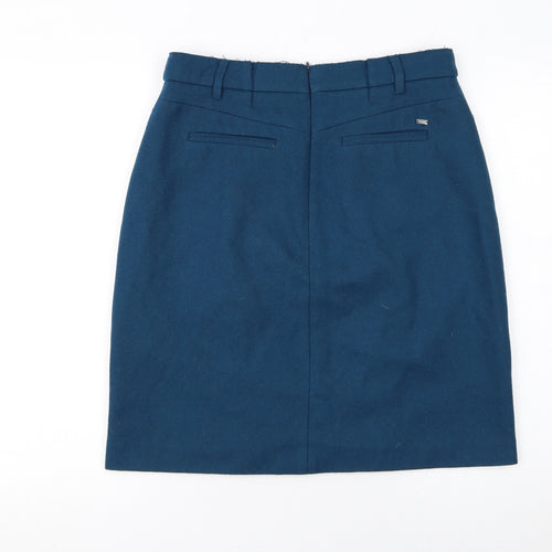 Tommy Hilfiger Women's Blue Wool Pencil Skirt Size 8